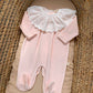 Tutina ROSA CIPRIA CON COLLO IN PIZZO SAN GALLO BABY GI