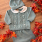 Tutina SPEZZATA CON CAPPELLINO VERDE Ottanio BABY FASHION