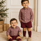 Completo Quadri D'incanto  bordeaux DEL SUR