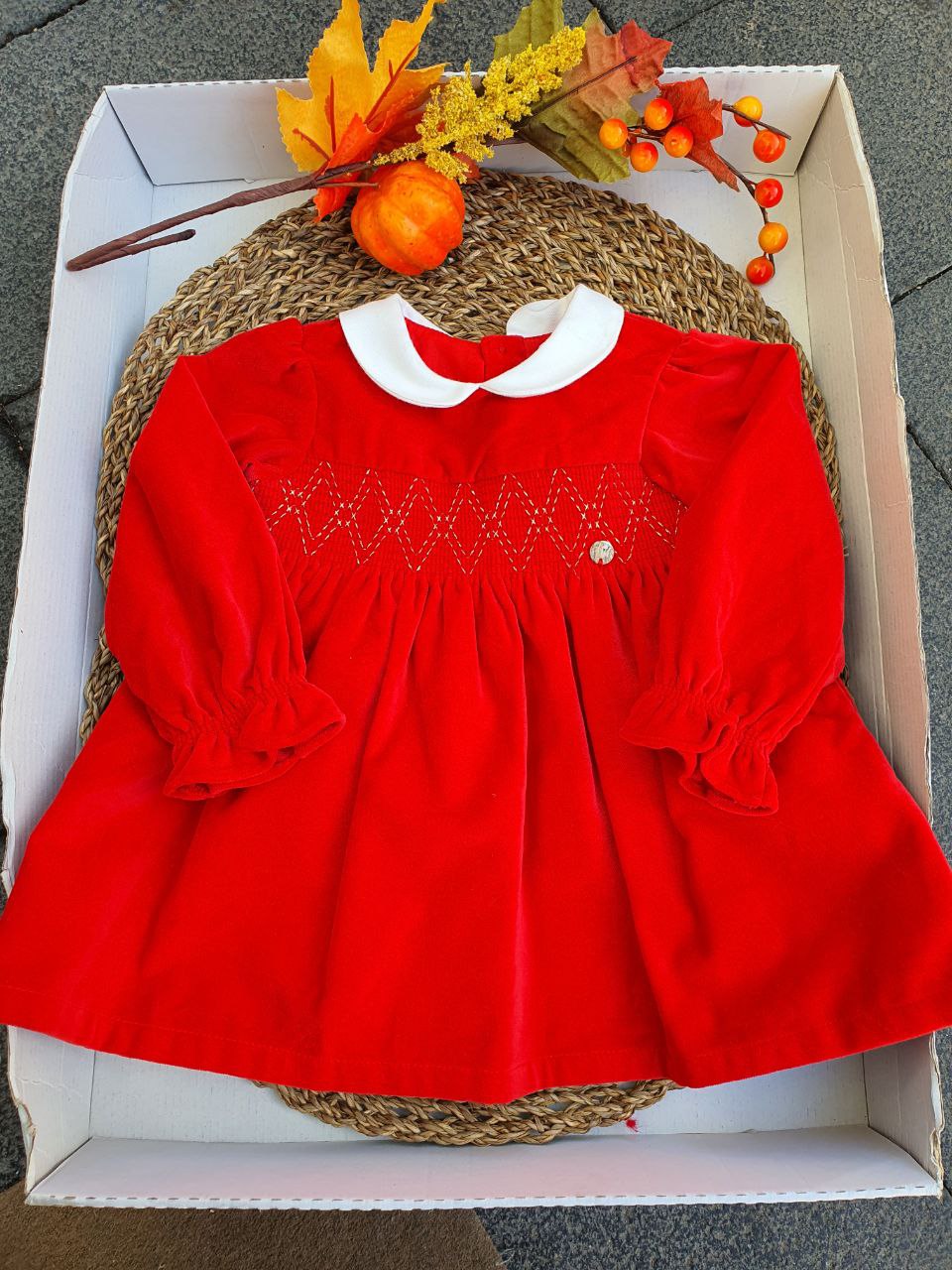 ABITO ROSSO PUNTO SMOCK