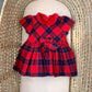 Abito ROSSO TARTAN MINIBANDA
