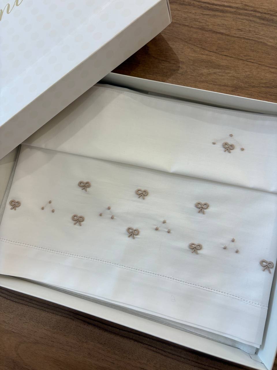Lenzuolino FIOCCHI BIANCO ECRÙ ARTIGIANBABY