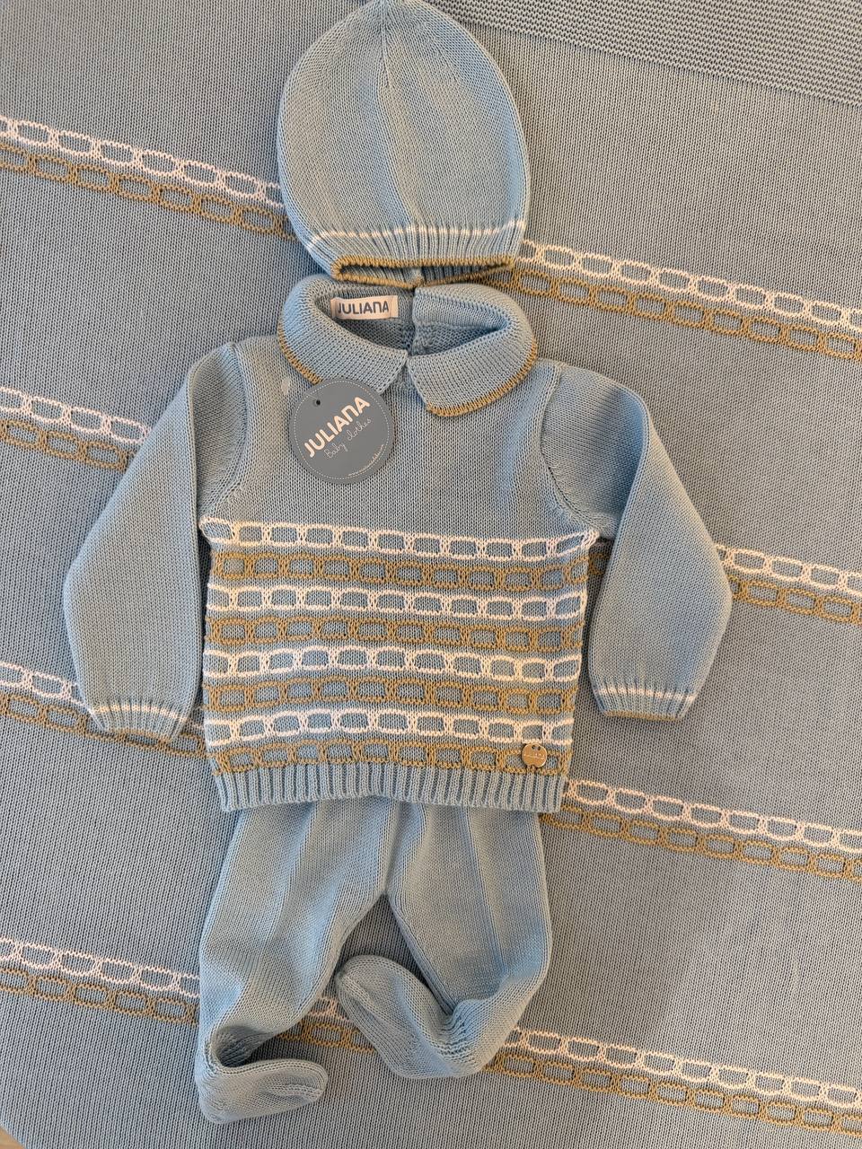 Tutina AZZURRO BIANCO E BEIGE