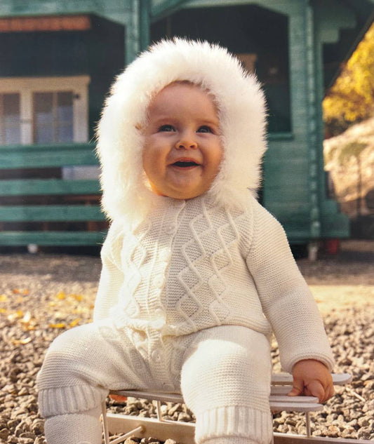 Tutina ROMBI CON CAPPUCCIO IN PELLICCIA JULIANA
