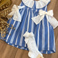 Abitino BLU E BIANCO CON FIOCCHI DEL SUR