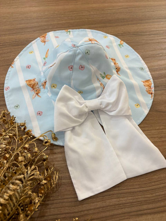 CAPPELLINO AZZURRO MARE CONIGLI MEIA PATA