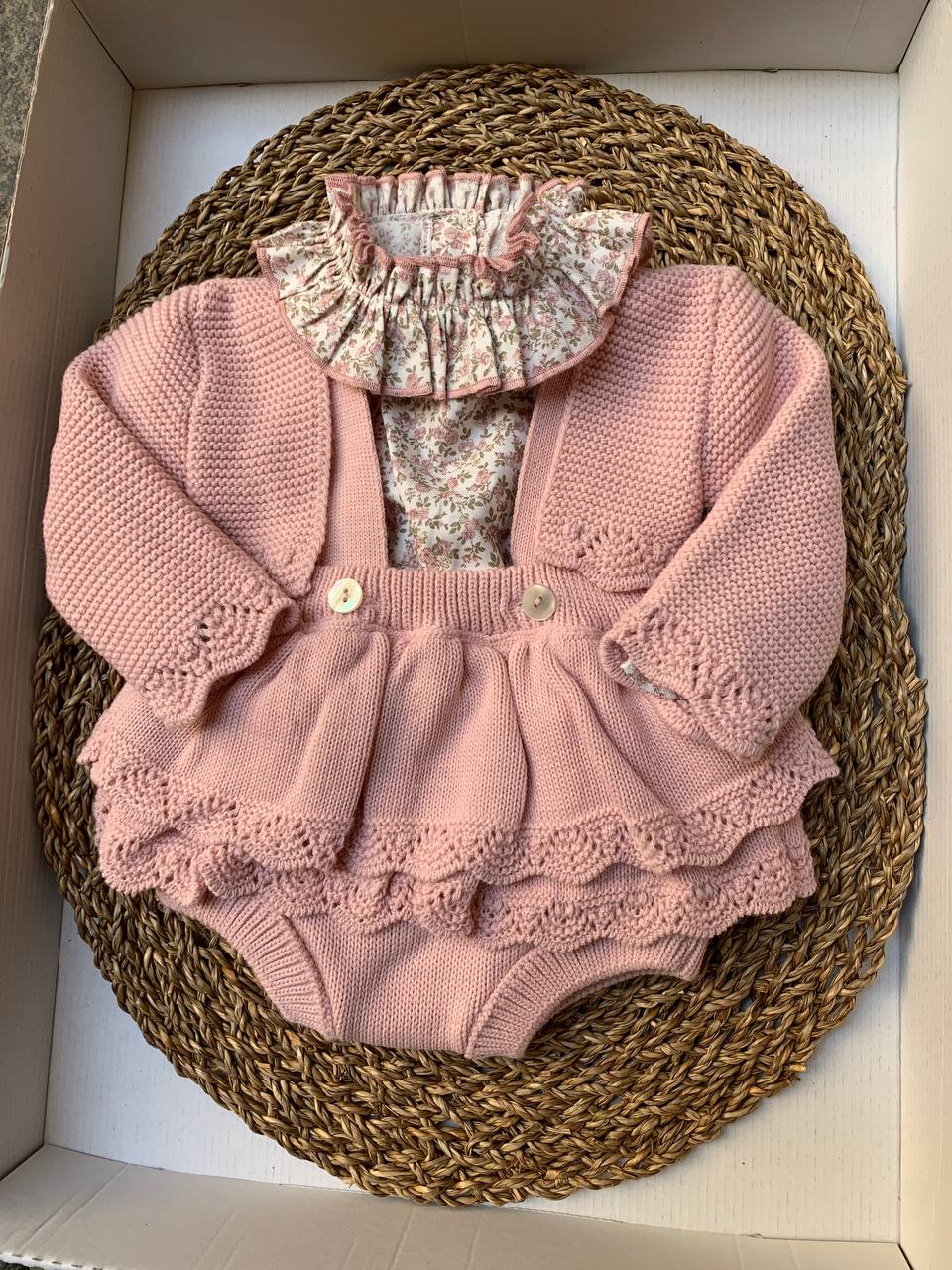 Completo FIORELLINI ROSA ANTICO BABY FASHION