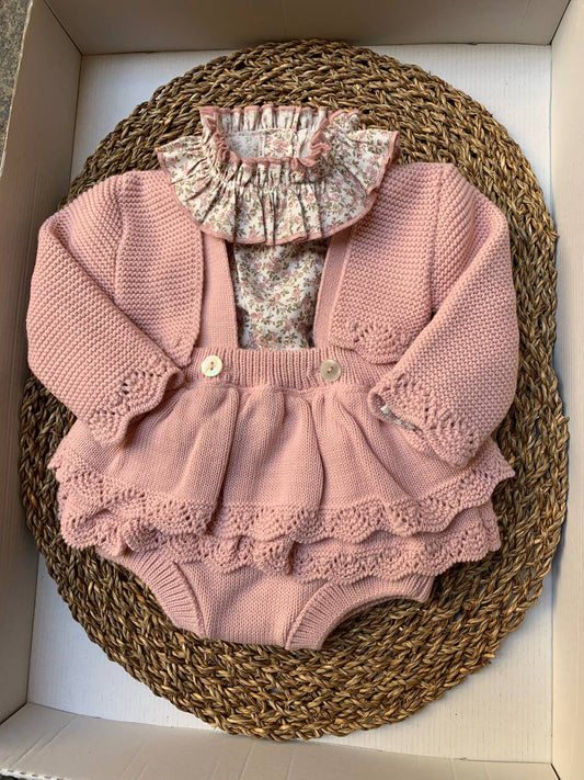 Completo FIORELLINI ROSA ANTICO BABY FASHION