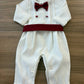 Tutina con PAPILLON E FASCIA BORDEAUX MARLÙ