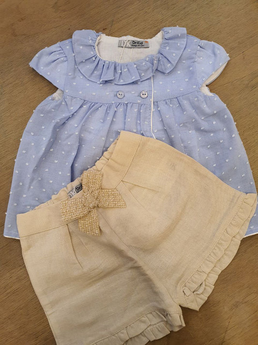 COMPLETO CAMICIA E SHORTS IN LINO