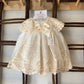 VESTITINO IN PIZZO PANNA VALENTINA BEBES