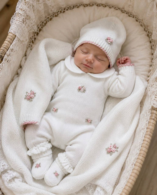 Coordinato nascita ROSELLINE LATTE E ROSA AURORA