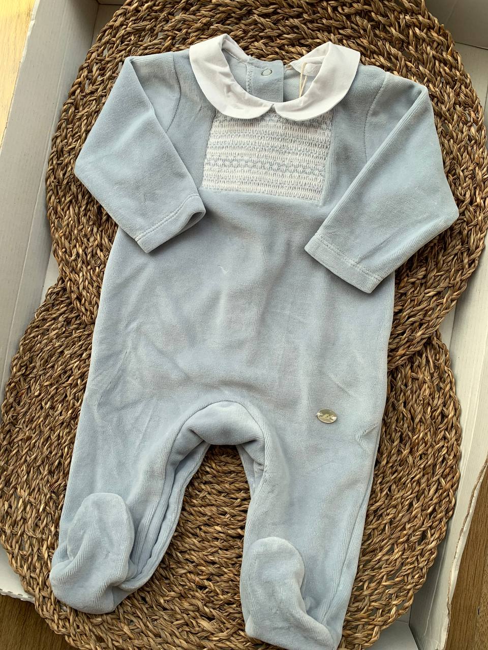 Tutina CINIGLIA CELESTE PUNTO SMOCK MARTINARANDA