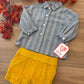Completo CAMICIA RIGATA e SHORTS SENAPE DEL SUR