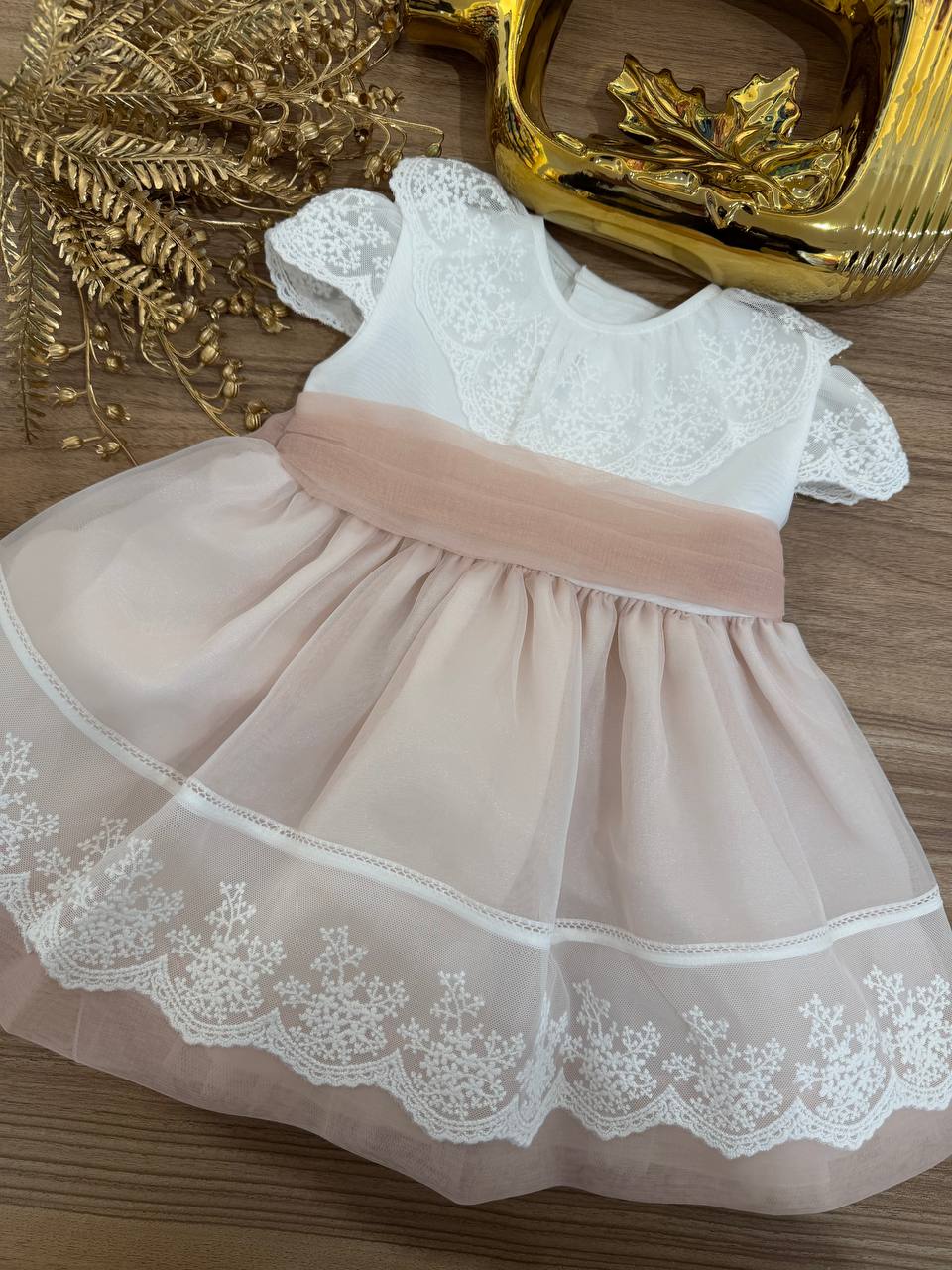 Abito Battesimale RICAMATO ROSA CHARO
