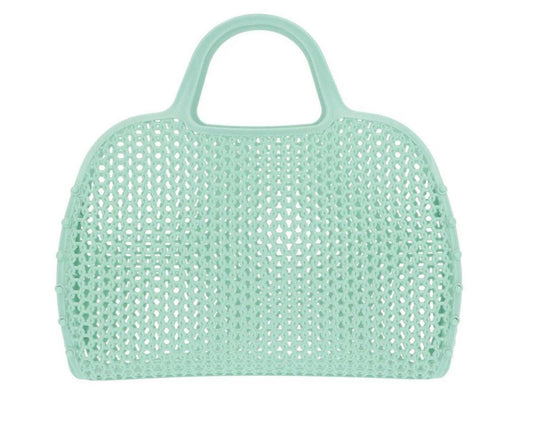 Borsa plastica retro vintage VERDE ACQUA