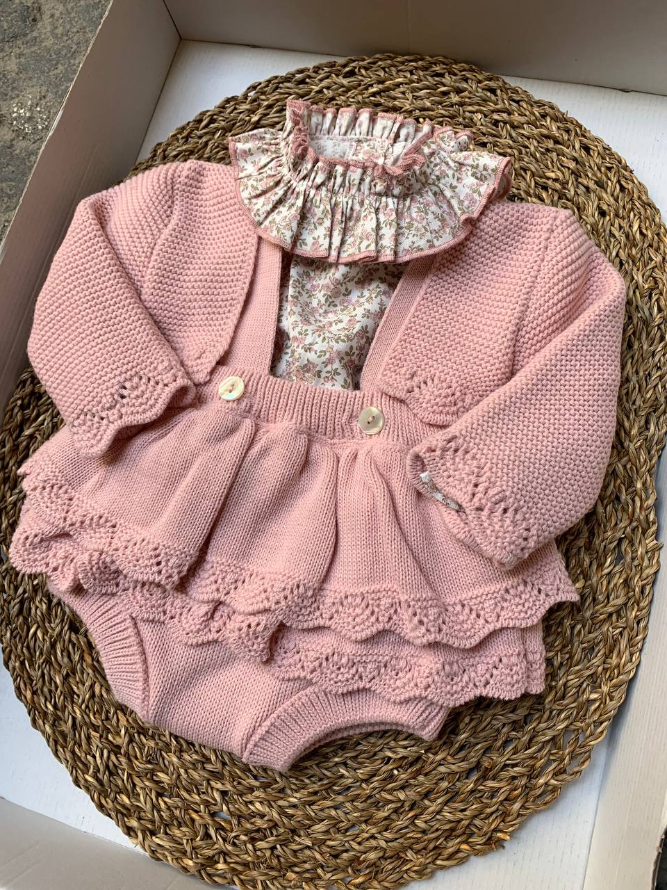 Completo FIORELLINI ROSA ANTICO BABY FASHION